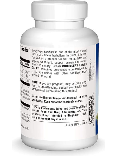 Planetary Herbals, Cordyceps Power CS-4™ 800 mg, 120 Tablets