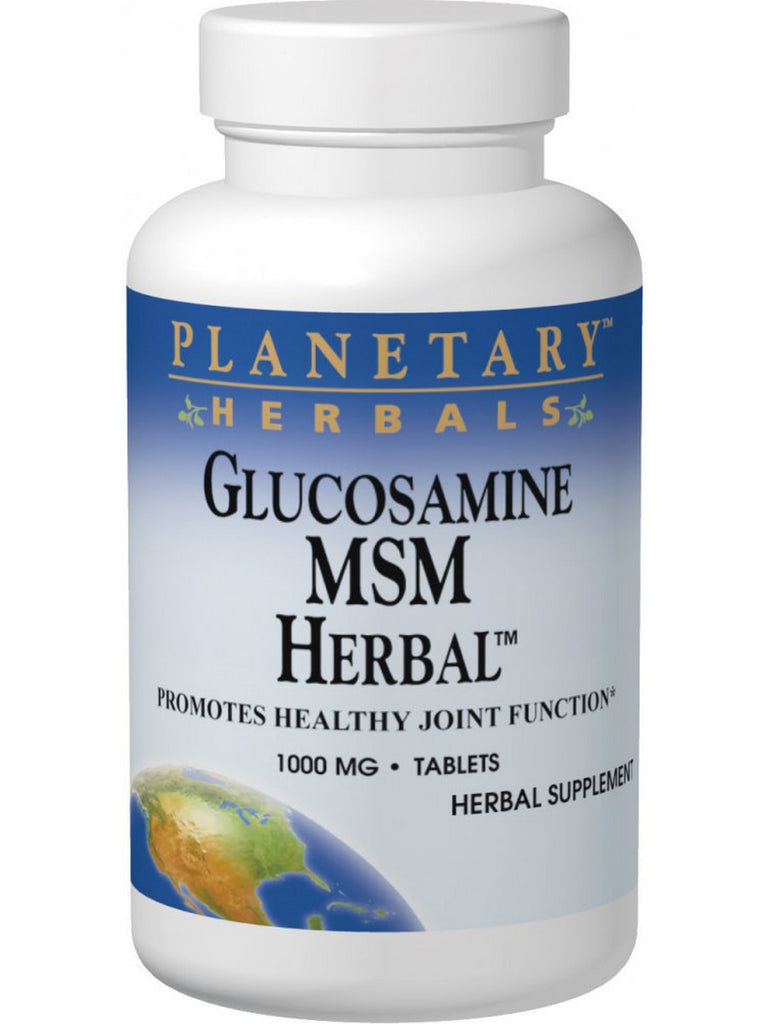 Planetary Herbals, Glucosamine MSM Herbal™ 1000 mg, 90 Tablets