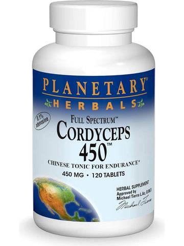 Planetary Herbals, Cordyceps 450 450mg Std Full Spectrum, 120 ct