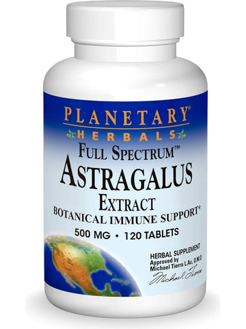 Planetary Herbals, Astragalus Extract 500mg Full Spectrum, 120 ct