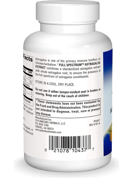 Planetary Herbals, Astragalus Extract 500mg Full Spectrum, 120 ct
