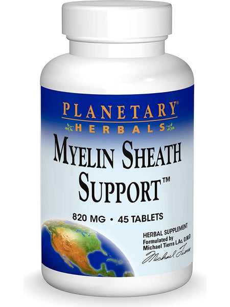 Planetary Herbals, Myelin Sheath Support™ 820 mg, 45 Tablets