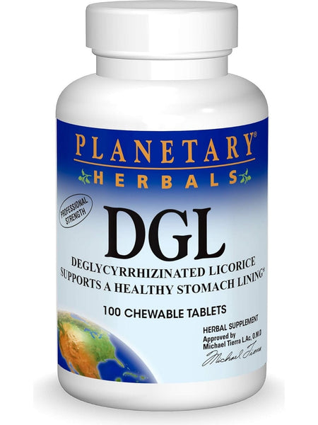 Planetary Herbals, Licorice DGL Deglycyrrhizinated Chewable, 100 ct