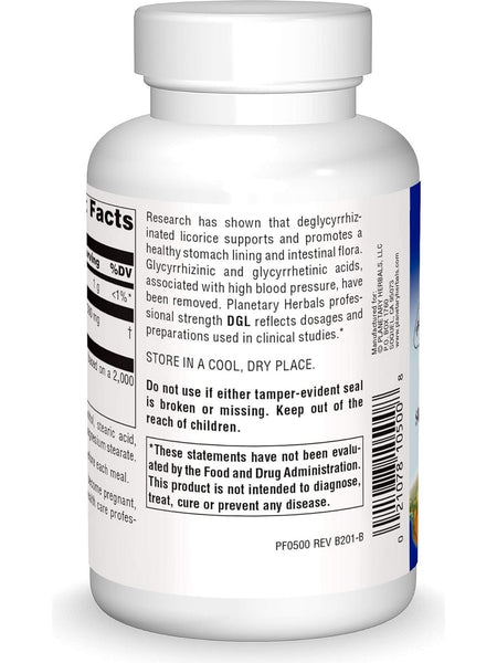Planetary Herbals, Licorice DGL Deglycyrrhizinated Chewable, 100 ct