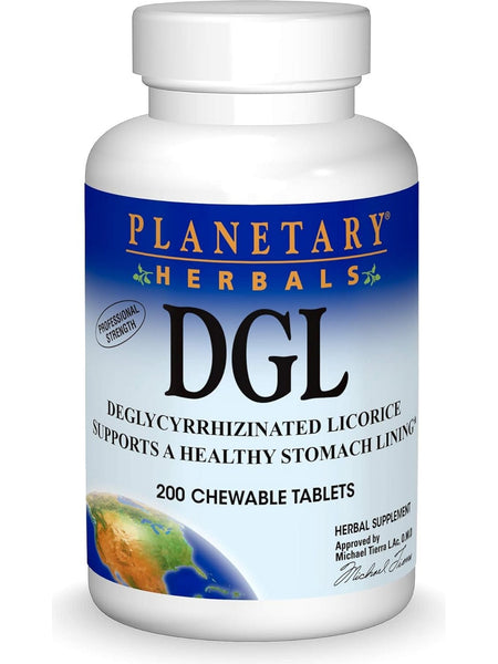 Planetary Herbals, Licorice DGL Deglycyrrhizinated Chewable, 200 ct