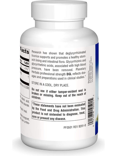 Planetary Herbals, Licorice DGL Deglycyrrhizinated Chewable, 200 ct