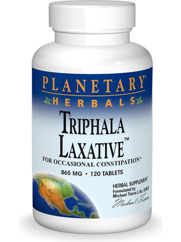 Planetary Herbals, Triphala Laxative 865 mg, 120 Tablets