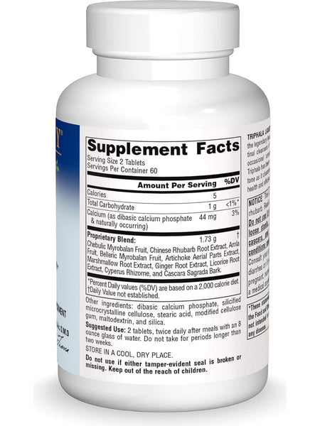 Planetary Herbals, Triphala Laxative 865 mg, 120 Tablets