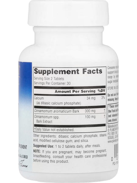 Planetary Herbals, Full Spectrum Cinnamon Extract, 200 mg, 60 Tablets