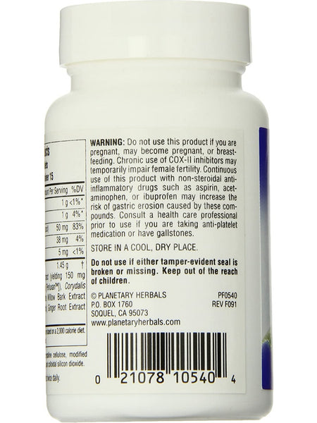 Planetary Herbals, Corydalis Minor Pain Relief™ 750 mg, 30 Tablets