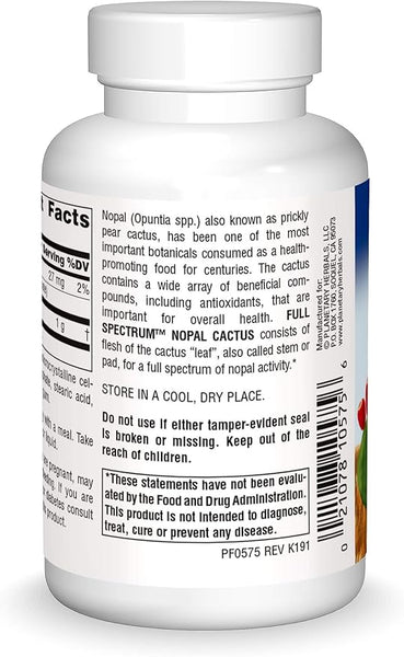 Planetary Herbals, Nopal Cactus, Full Spectrum™ 1000 mg, 60 Tablets