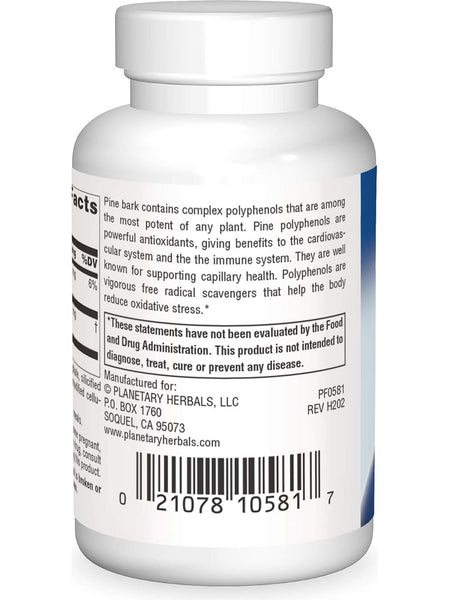Planetary Herbals, Pine Bark Extract Full Spectrum 150mg, 60 ct