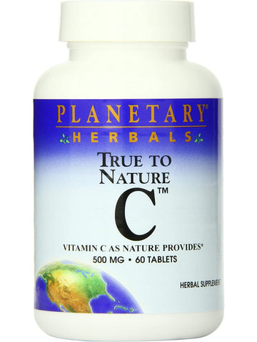 Planetary Herbals, True To Nature C™ 500 mg, 60 Tablets