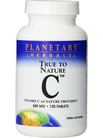 Planetary Herbals, True To Nature C™ 500 mg, 120 Tablets