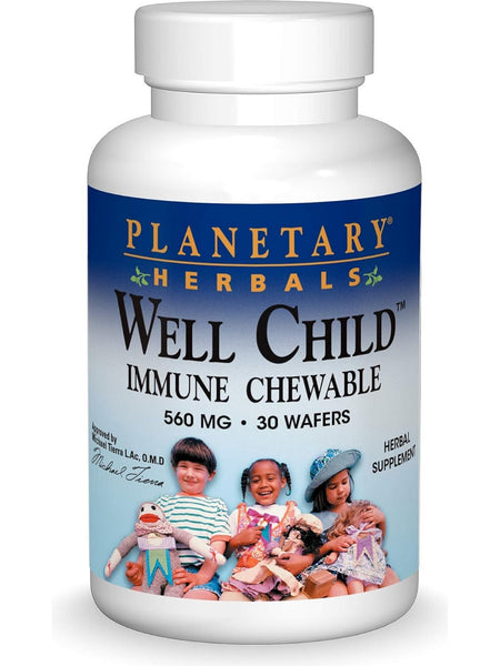 Planetary Herbals, Well Child™ Immune Chewable 560 mg, 30 Wafers