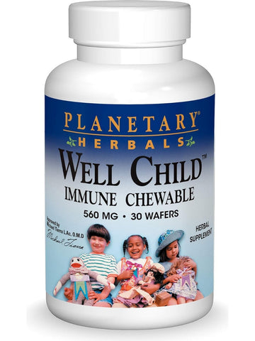 Planetary Herbals, Well Child™ Immune Chewable 560 mg, 30 Wafers