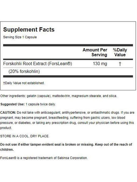 Planetary Herbals, Forskohlii, Full Spectrum™ 130 mg, 30 Capsules