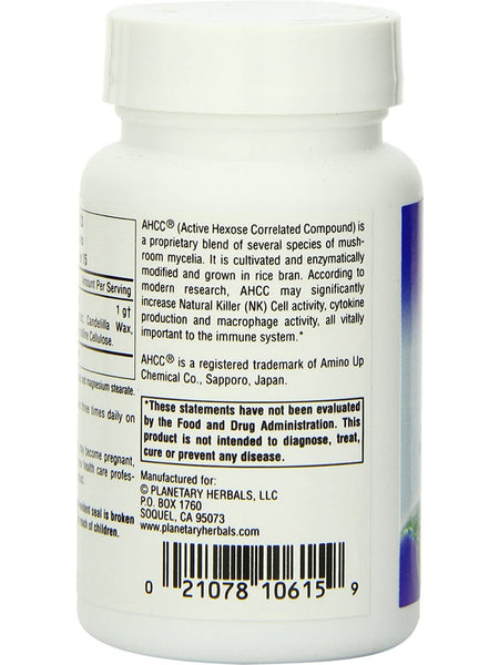 Planetary Herbals, AHCC® 500 mg, 30 Capsules