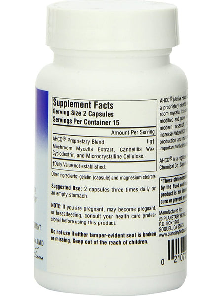 Planetary Herbals, AHCC® 500 mg, 30 Capsules
