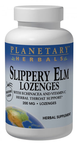 Planetary Herbals, Slippery Elm Lozenges w/Echinacea & Vitamin C Tangerine, 100 lozenges