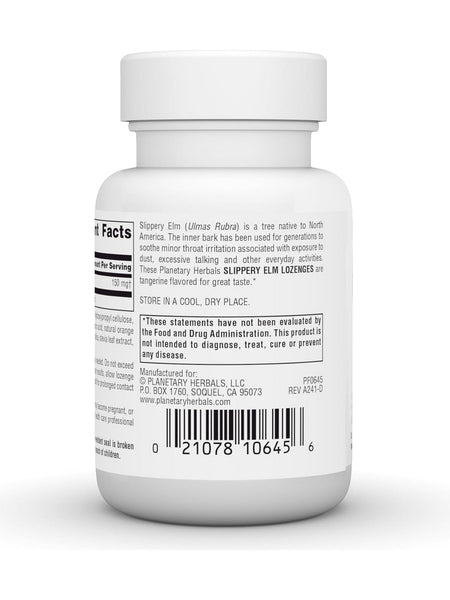 Planetary Herbals, Slippery Elm Lozenges Tangerine Flavor, 24 lozenges