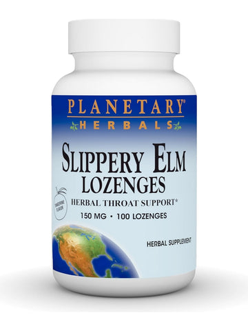 Planetary Herbals, Slippery Elm Lozenges Tangerine Flavor, 100 lozenges