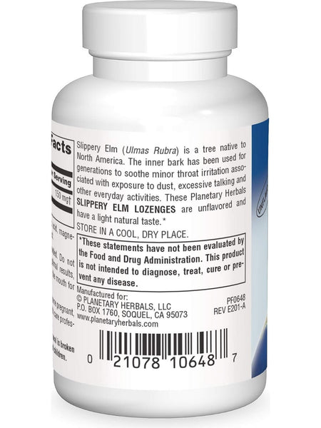 Planetary Herbals, Slippery Elm Lozenges Unflavored, 24 lozenges