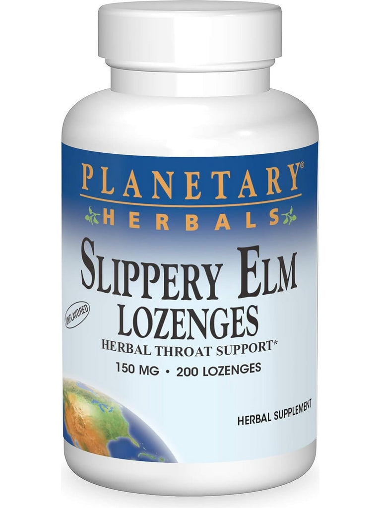 Planetary Herbals, Slippery Elm Lozenges Unflavored, 200 lozenges
