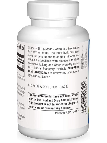 Planetary Herbals, Slippery Elm Lozenges Unflavored, 200 lozenges