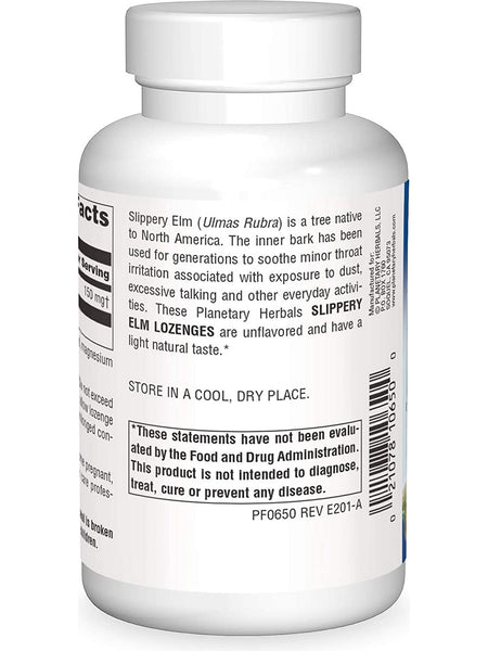 Planetary Herbals, Slippery Elm Lozenges 150 mg, Strawberry, 24 Lozenges