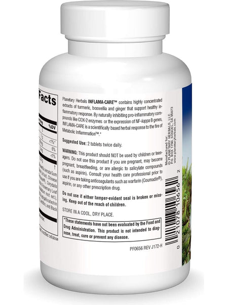 Planetary Herbals - Inflama Care - 120 ct
