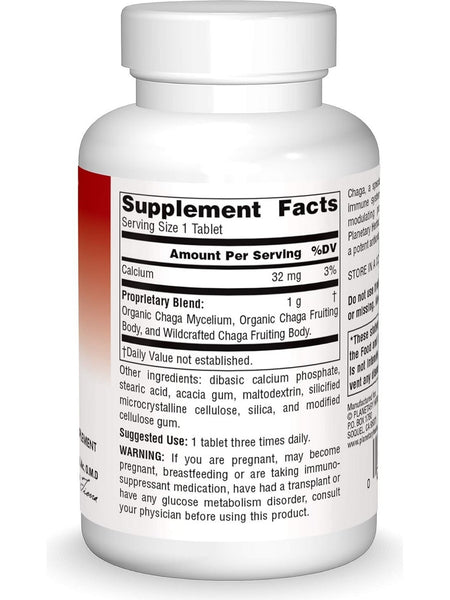 Planetary Herbals, Chaga Full Spectrum 1000mg, 60 ct