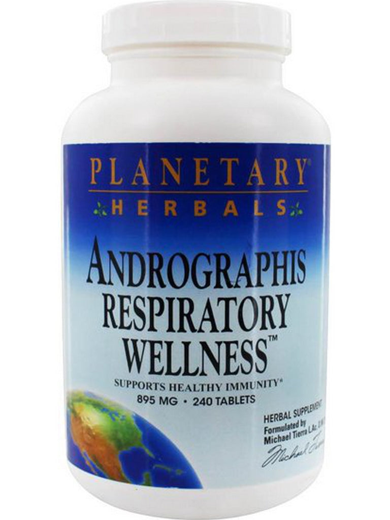 Planetary Herbals, Andrographis Respiratory Wellness™ 895 mg, 240 Tabl ...