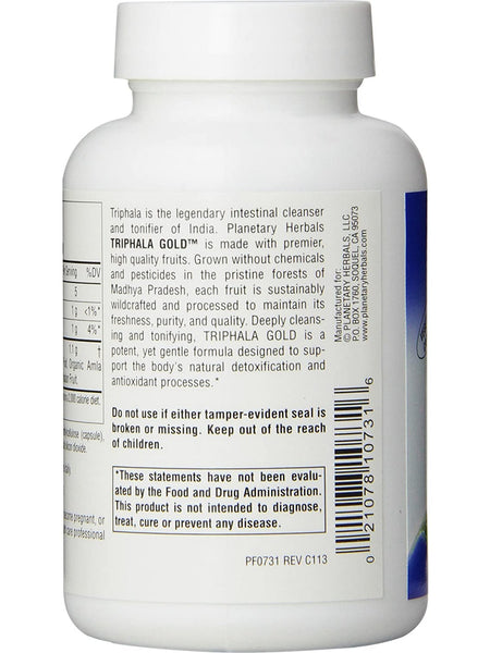 Planetary Herbals, Triphala Gold® 550 mg, 60 Capsules