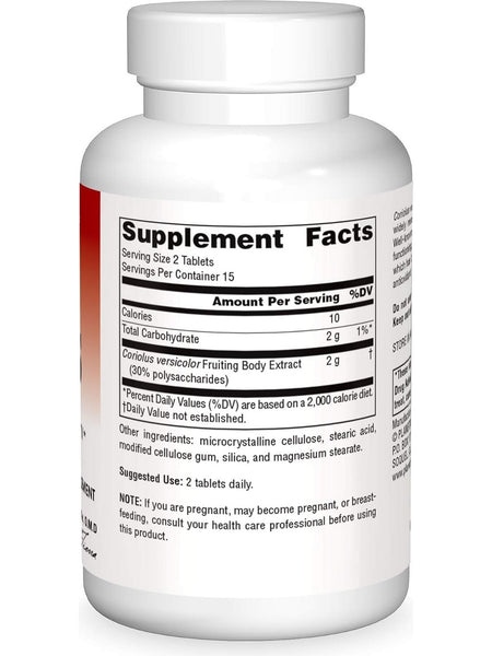 Planetary Herbals, Coriolus, Full Spectrum 1000 mg, 30 Tablets