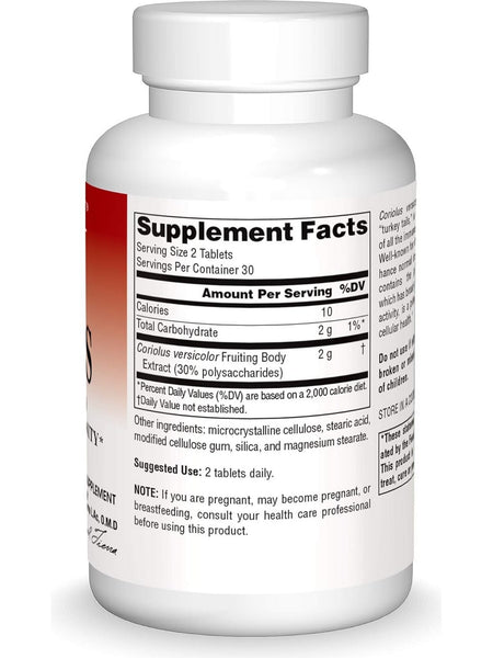 Planetary Herbals, Coriolus, Full Spectrum 1000 mg, 60 Tablets