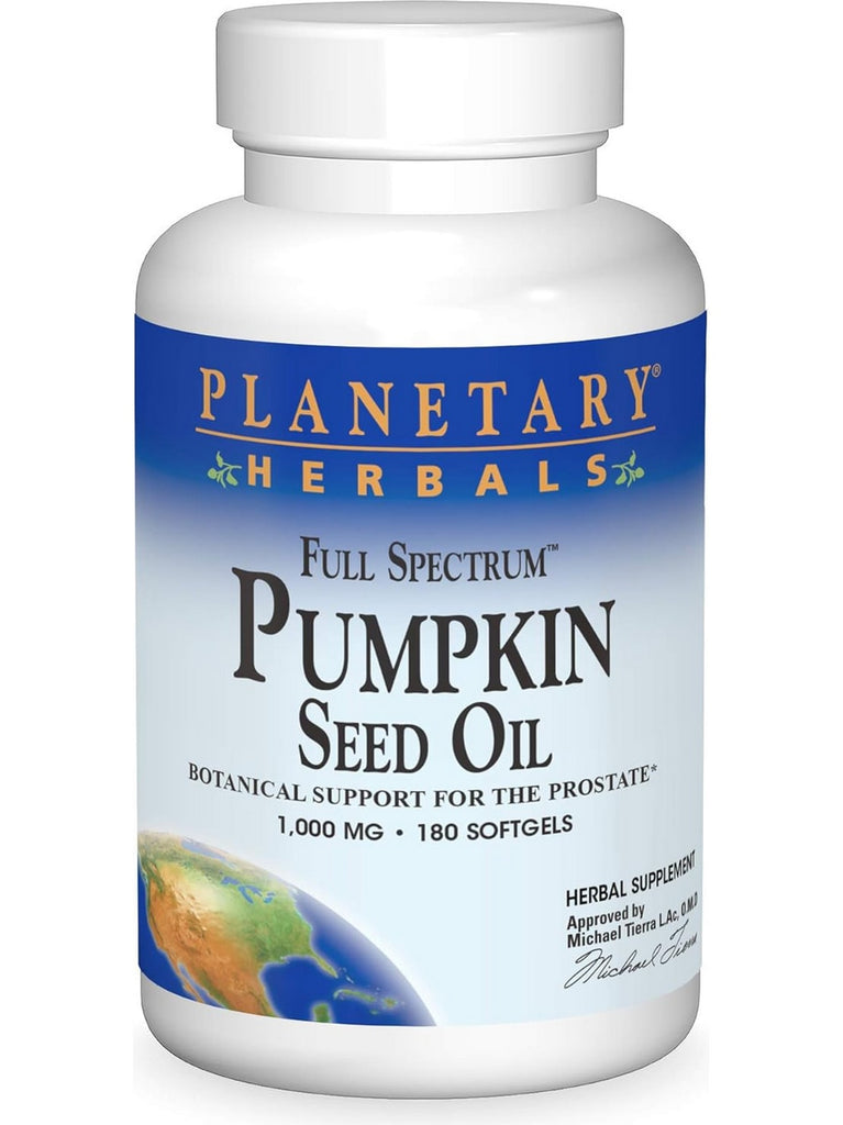 Planetary Herbals, Pumpkin Seed Oil, Full Spectrum, 180 Softgels
