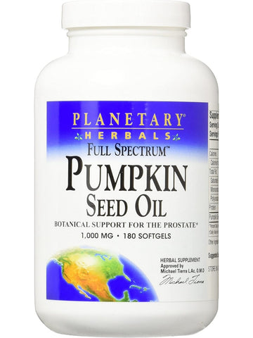 Planetary Herbals, Pumpkin Seed Oil, Full Spectrum, 180 Softgels