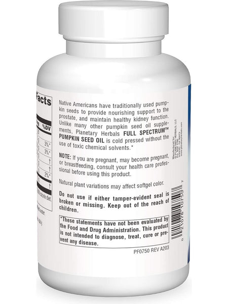 Planetary Herbals, Pumpkin Seed Oil, Full Spectrum, 180 Softgels