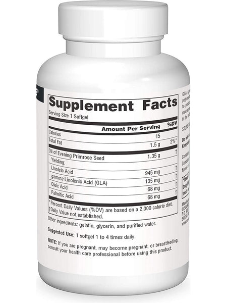 Source Naturals, Evening Primrose Oil, Hexane-Free 1350 mg, 30 softgels