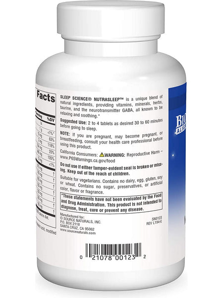 Source Naturals, Sleep Science® NutraSleep™ Multi-Nutrient and Herb Complex, 200 tablets