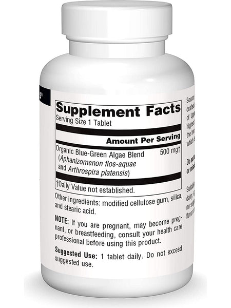 Source Naturals, Blue-Green Algae, Freeze Dried 500 mg, 200 tablets