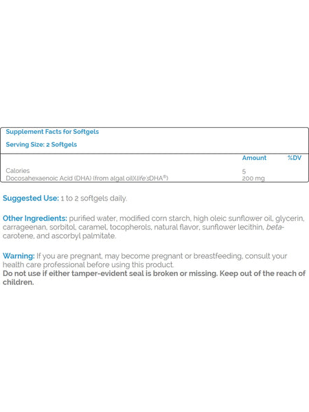 Source Naturals, DHA Neuromins® Non-Fish Omega-3 for the Brain 100 mg, 30 vegetarian softgels