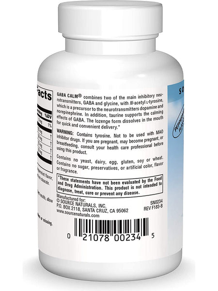 Source Naturals, Serene Science® GABA Calm®, Peppermint, 60 lozenges