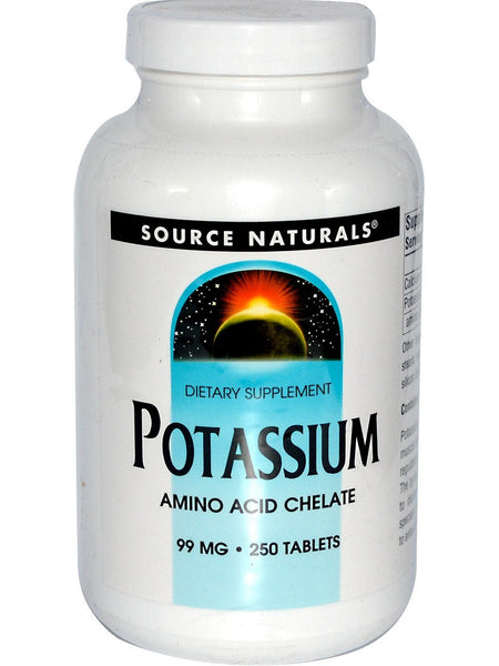Source Naturals, Potassium 99 mg, 250 tablets