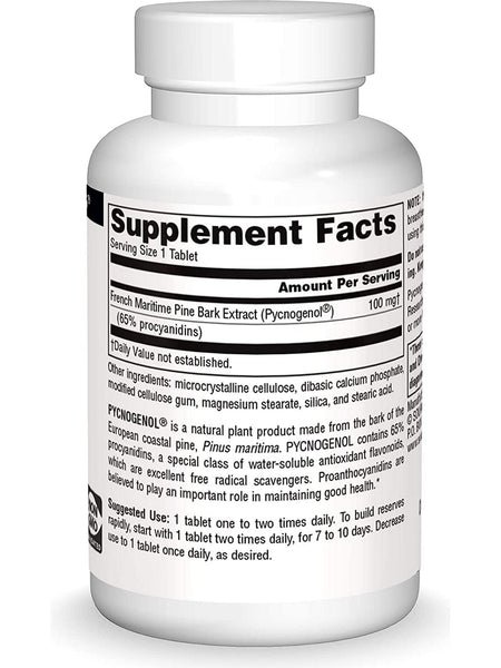 Source Naturals, Pycnogenol® Proanthocyanidin Complex 100 mg, 30 tablets