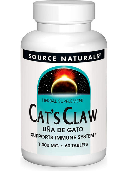 Source Naturals, Cat's Claw Bark Una de Gato 1000 mg, 60 tablets