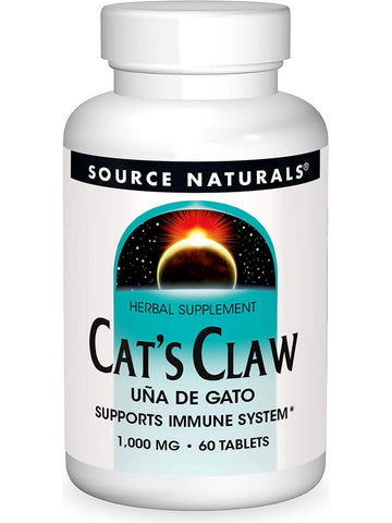 Source Naturals, Cat's Claw Bark Una de Gato 1000 mg, 60 tablets
