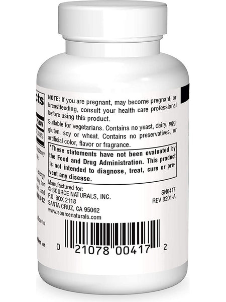 Source Naturals, Vitamin B-12, 2000 mcg, 50 lozenges