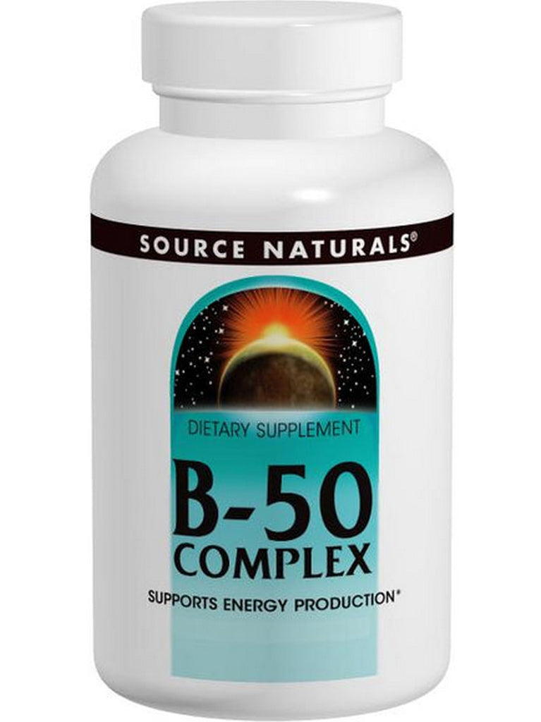 Source Naturals, Vitamin B-50 Complex, 50 mg, 50 tablets